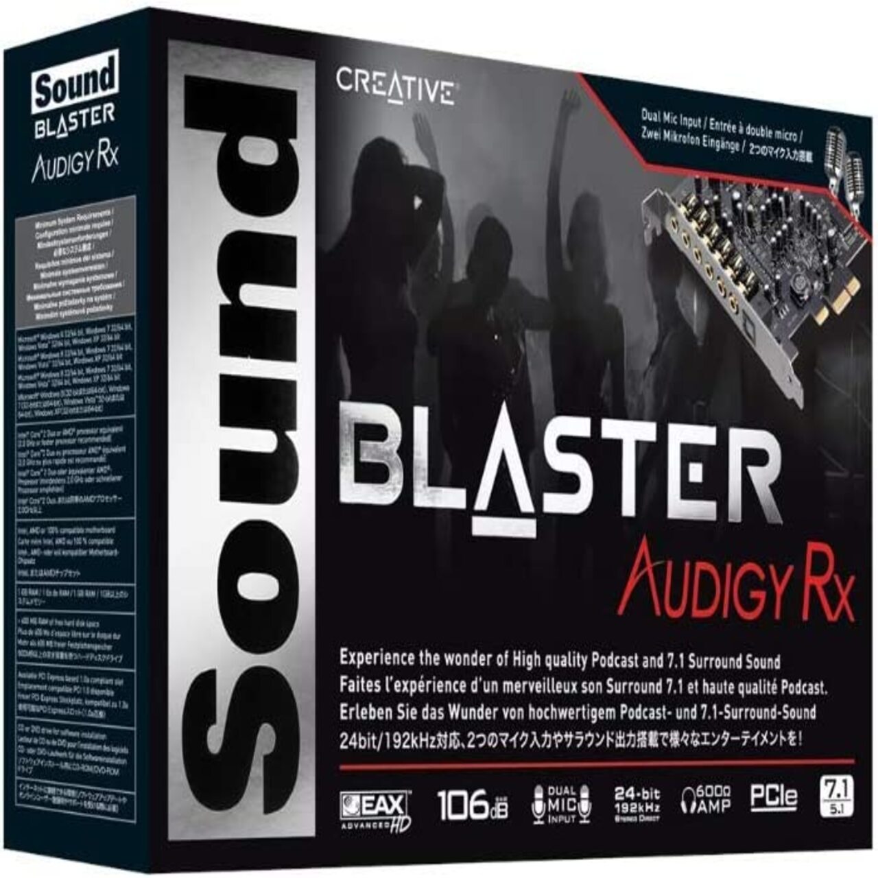 TARJETA SONIDO CREATIVE PCI-E BLASTER AUDIGY RX SB1550