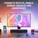 Creative soundbar connects with Headphones